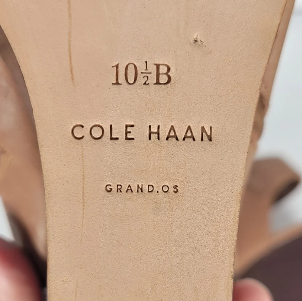 Cole Haan Brown Peep-Toe Wedges #761 Size 10.5
